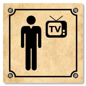 Televizní místnost, 148x148mm, pergamen, Kansas